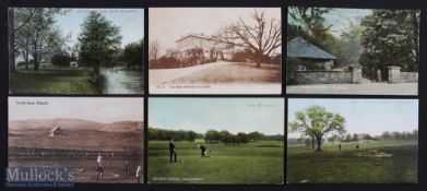 Interesting collection of early Scottish golf course and clubs postcards in the Clyde/Glasgow area