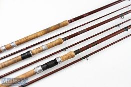 Collection of Hardy Fibatube Blank Made Carp/Avon Rods (3) 2x Carp rods both with Fuji style line