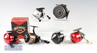 Selection of closed face fishing reels to include an ABU-Matic 160 with maker’s box^ Viking F-120^