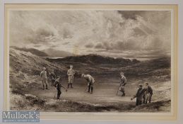 Brown^ Michael (1853-1947) after “HOYLAKE - THE PUNCH BOWL HOLE” – foursomes match annotated to