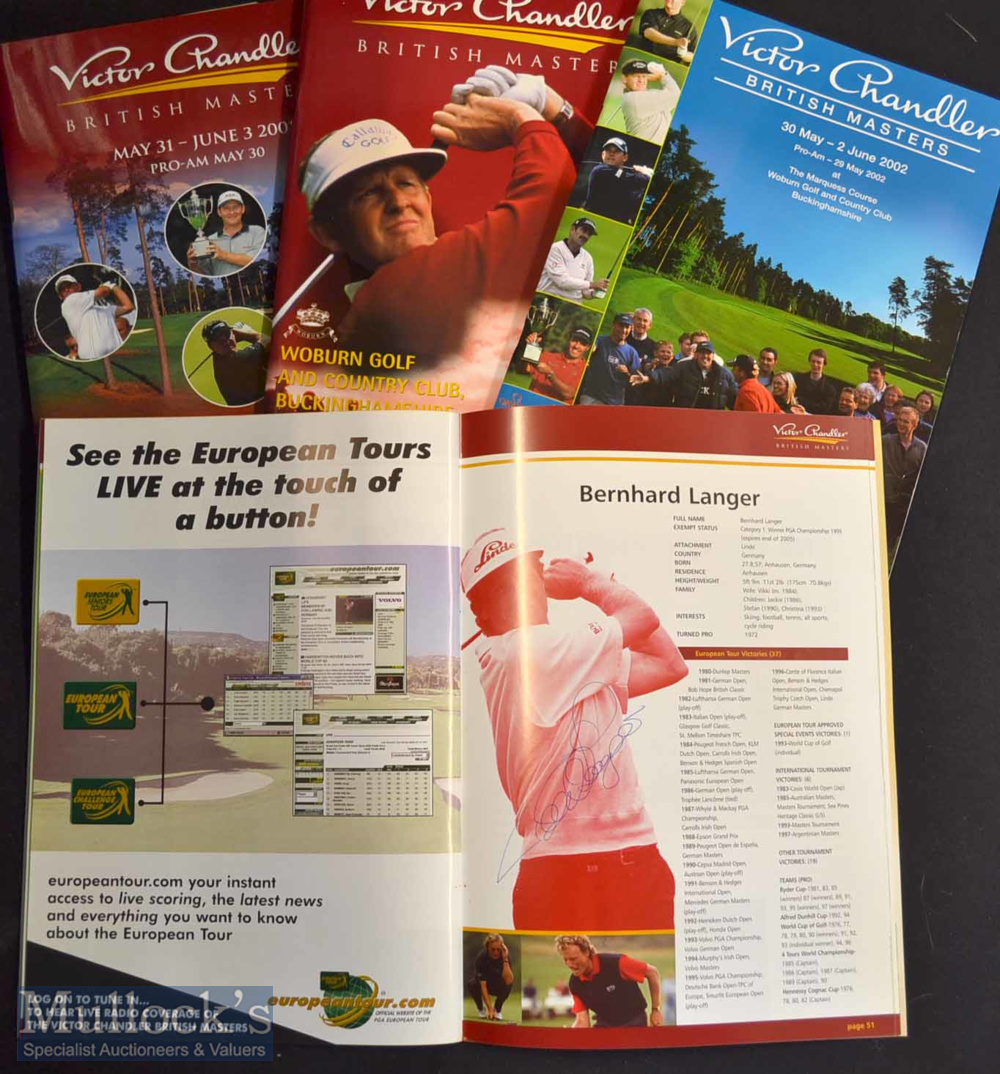 4x British Masters signed golf programmes from 1999 to 2002 – to incl 46 various signatures mostly - Image 8 of 8