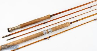 2x Fine Allcocks fully refurbished fly and spinning split cane rods – Nimrod 8ft 6in 2pc c1946 - 8lb