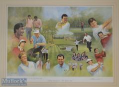 1991-1995 Ryder Cup signed ltd ed colour golf print by Craig Campbell – titled “Golfing