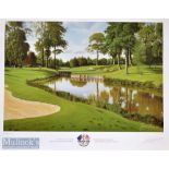 2001 The Belfry Ryder Cup signed colour print by Graeme Baxter - signed by the both the artist and