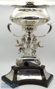 1913 Magnificent Opulent Silver and Enamel Golf Trophy presented by Sir Henry Seymour King 1st