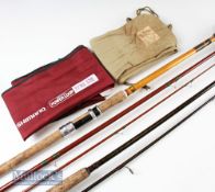 2x Match/Spinning rods – an interesting S Lee Redditch 12ft 3pc whole cane butt and glass fibre