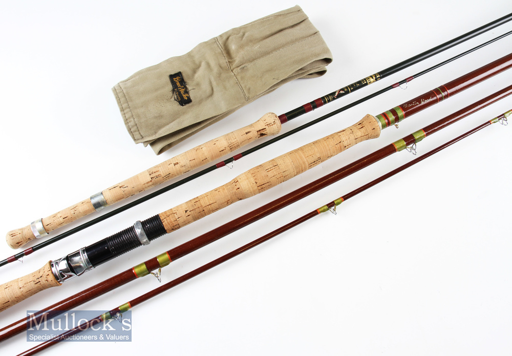 Good Bruce & Walker and Martin Wood glass fibre trout and salmon fly rods (2) - a very good Bruce