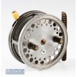 Hardy Bros Alnwick The ‘Super Silex’ 3 ¾” alloy reel internally stamped T.A with ribbed brass