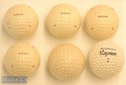 Collection of wrapped and other golf balls (6) - 4x Dunlop Warwick cellophane wrapped golf balls