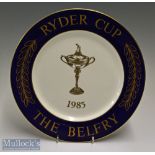 Scarce 1985 Ryder Cup Golf Aynsley Bone China Commemorative Plate - played at The Belfry and ltd