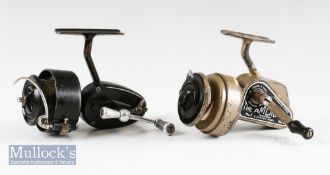 J W Young & Sons The Ambidex No.2 spinning reel and Mitchell Made In France with folding handle both