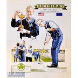 1995 Ryder Cup Oak Hill Country Club USA signed ltd ed colour print by the famous sporting artist