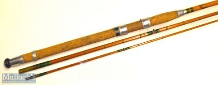 Good Allcocks The Super Wizard whole cane and split coarse rod - 11ft 3pc– fitted with red agate