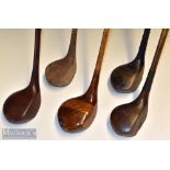 Selection of varying size golf club woods (5) - “Plus” model large head drive^ A. Andrews large