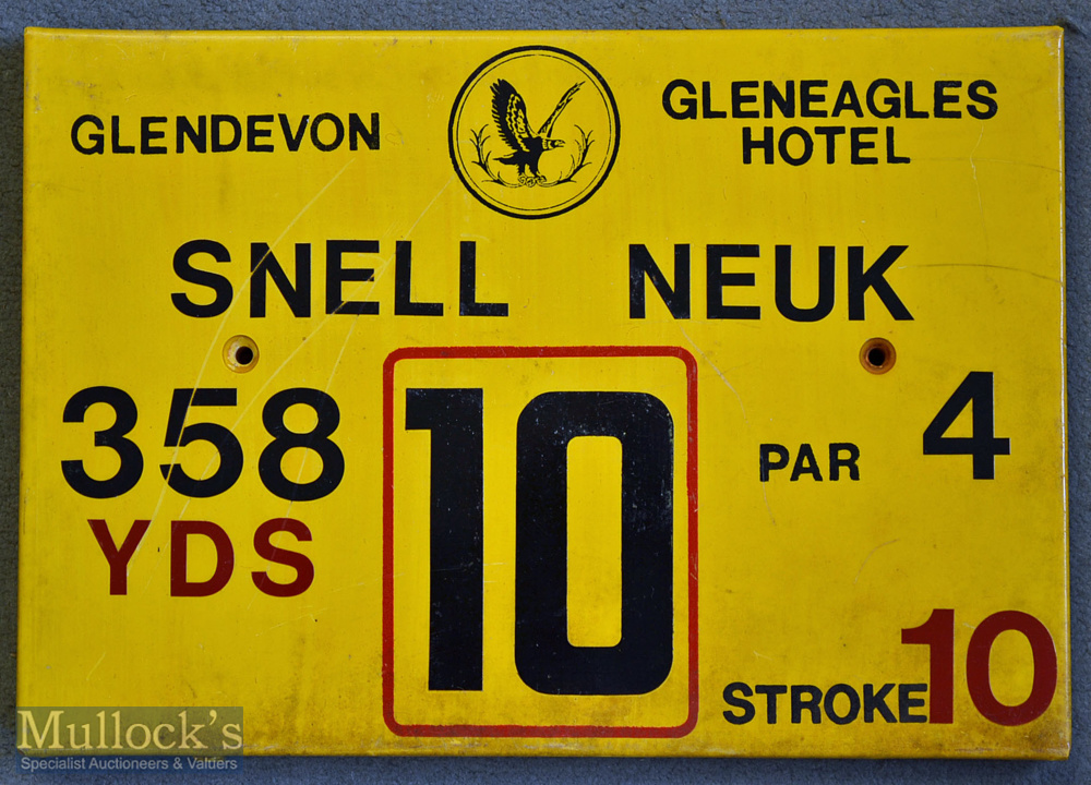 11x Gleneagles Hotel ‘Glendevon’ Golf Course Tee Plaques to incl Hole 2 ‘Thristle Taps’^ Hole 3 ‘ - Image 7 of 11