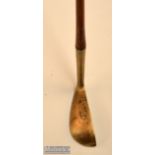 Goods Brown Vardon style brass putter - stamped Sugg Ltd Liverpool with sharply dropped toe^
