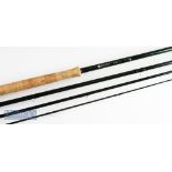 Fine Hardy Gem Mk II 15ft 4pc salmon fly rod - line 10# - 2x lined guides - anodised screw locking