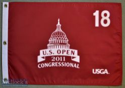 2011 US Open Golf Championship 18th Hole screen printed pin flag – played at The Congressional and