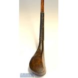 H Philp longnose dark stained fruit wood short spoon c1840 – elegant hook faced with original horn