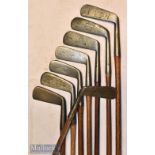 Selection of mostly metal and some brass golf putters (8) – J Bremner round back blade^ Spalding