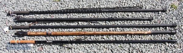 Collection of various Wading Staffs (5) – Heavy Duty Hazel wood combination wading staff and rifle