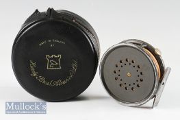 Hardy Bros England “The Perfect” alloy 3 3/8” trout fly reel with smooth alloy foot^ usual rim wear^