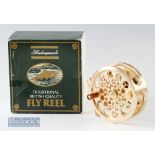 Shakespeare Centenary 2601 Model 3 1/4” fly reel in polish magnesium^ wood handle^ with maker’s