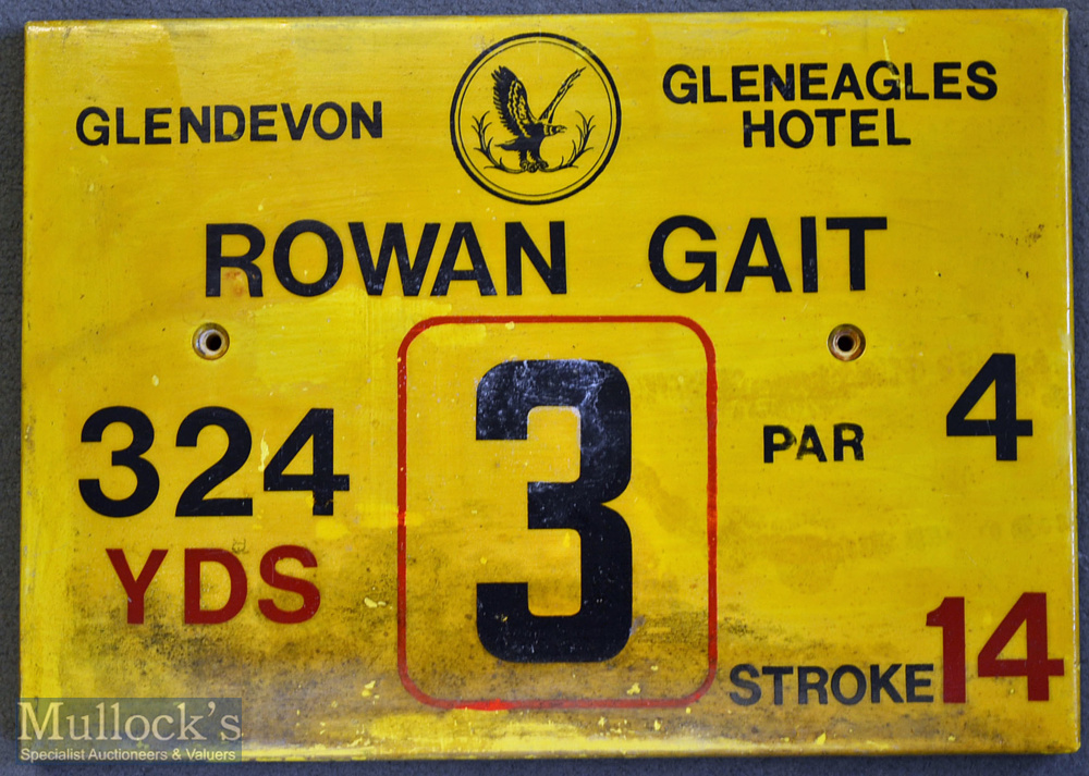 11x Gleneagles Hotel ‘Glendevon’ Golf Course Tee Plaques to incl Hole 2 ‘Thristle Taps’^ Hole 3 ‘ - Image 2 of 11