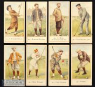 Scarce part set of 8 (of 50) Cope Bros & Co golf cigarette cards - titled “Cope’s Golfers” c1900