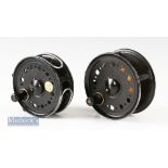 J W Young & Sons 4” and 3 ¾” ‘Beaudex’ fly reels the 4” wide drum 3 ¾” medium width with wire line