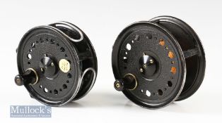 J W Young & Sons 4” and 3 ¾” ‘Beaudex’ fly reels the 4” wide drum 3 ¾” medium width with wire line