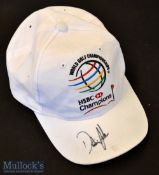 Dustin Johnson signed World Golf Championship golf cap – 3x times winner in 2015^ 2017 and 2019 –