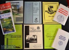 Collection of US PGA Major Golf Tournament Media Guides from 1990s (9) – 1996 US Open Players