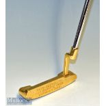 1988 David Llewellyn Gold Plated Ping Anser Putter appears unused and inscribed ‘David Llewellyn AGF