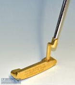 1988 David Llewellyn Gold Plated Ping Anser Putter appears unused and inscribed ‘David Llewellyn AGF