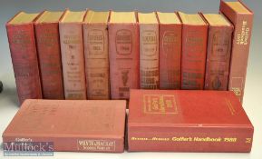 The Golfer's Handbooks from 1950s onwards (12) to incl 1954^ ‘58^ ‘59^ ‘62^ ‘66^ ‘68^ ‘70-72^ ‘