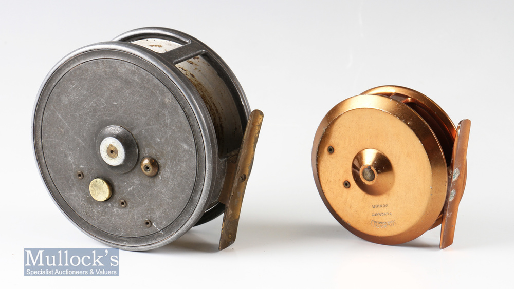 Scarce Milwards 4 ¼” alloy fly reel with Preedy Patent having the brake button to backplate^ - Image 2 of 2