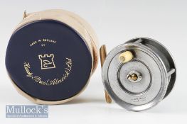 Early Hardy Bros Alnwick “Hardy’s Patented Uniqua” 3 ½” alloy salmon fly reel circa 1905 with smooth