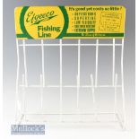 Efgeeco Fishing Line Shop Display Stand measures 18x20x7” approx. with original tin display sign