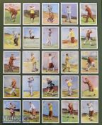 W.D and HO Wills full set of “Famous Golfers” cigarette cards - issued in 1930 - 25/25 large