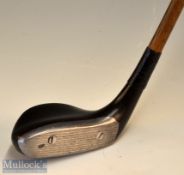 Interesting The Robb striking black stained lead face persimmon mallet head socket neck putter –
