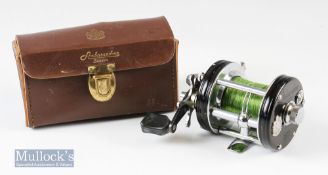 ABU Ambassadeur black multiplying reel foot stamped 067000 with star drag^ counter balance handle^