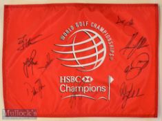 World Golf Championship Champions signed pin flag – signed by the following top major players and