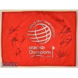 World Golf Championship Champions signed pin flag – signed by the following top major players and