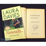 Davies^ Laura (Dame) signed golf book - “Laura Davies Naturally…” 1st ed 1996 signed to the main