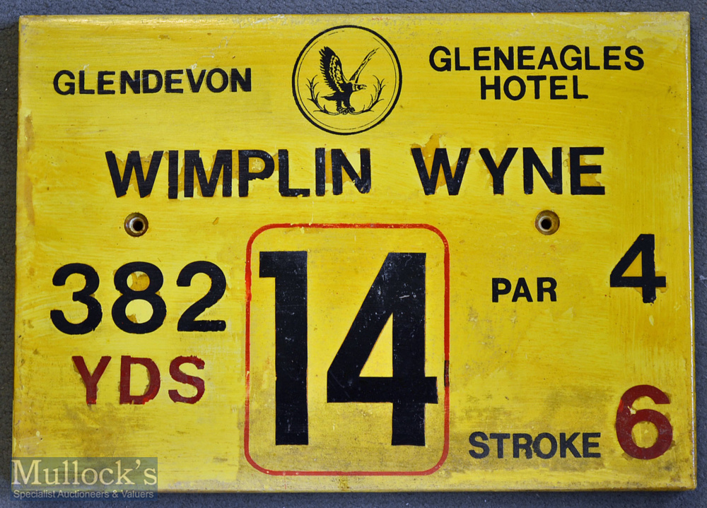11x Gleneagles Hotel ‘Glendevon’ Golf Course Tee Plaques to incl Hole 2 ‘Thristle Taps’^ Hole 3 ‘ - Image 10 of 11