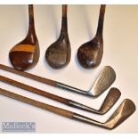 Miscellaneous selection of various juvenile/shortened woods and clubs (6) – fine large head