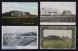 Collection of early Old Troon Golf Club postcards from early 1900s (4) – 3x used and dated 1903^1904