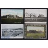 Collection of early Old Troon Golf Club postcards from early 1900s (4) – 3x used and dated 1903^1904