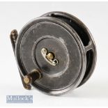 Hardy Bros Alnwick Dup Mk II ‘The Uniqua’ 3 1/8” alloy fly reel marked W.S internally^ with ribbed